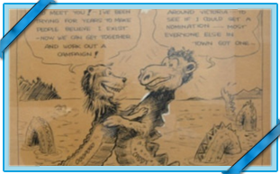 CARICATURE POLITIQUE DE CADDY ET OGOPOGO